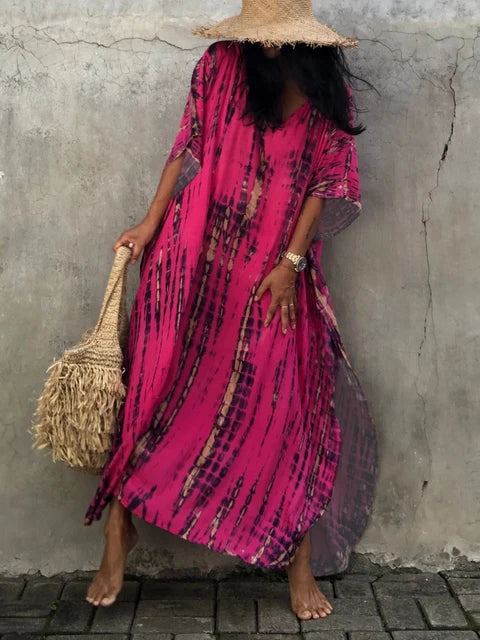 Women's Breathable Cotton Maxi Dress | Relaxed Fit Summer Resort Wear 10