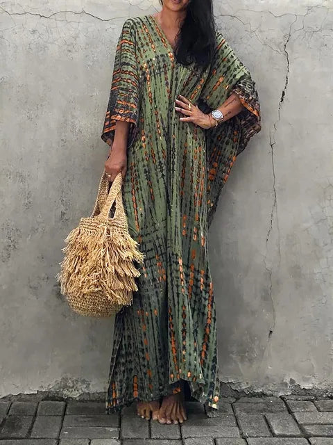 Women's Breathable Cotton Maxi Dress | Relaxed Fit Summer Resort Wear 11