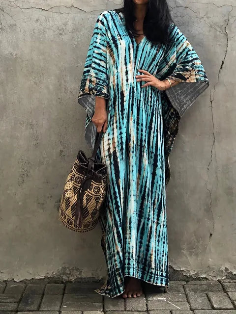 Women's Breathable Cotton Maxi Dress | Relaxed Fit Summer Resort Wear 4
