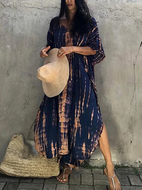 Women's Breathable Cotton Maxi Dress | Relaxed Fit Summer Resort Wear 9