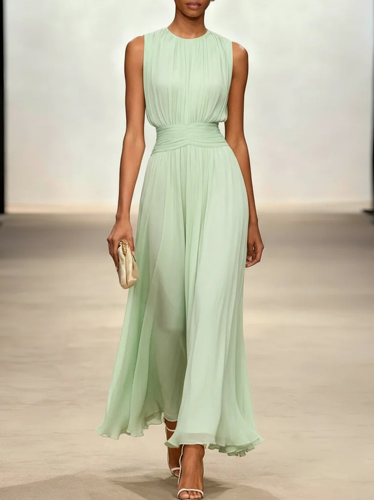 Women's Chiffon Sleeveless Maxi Dress