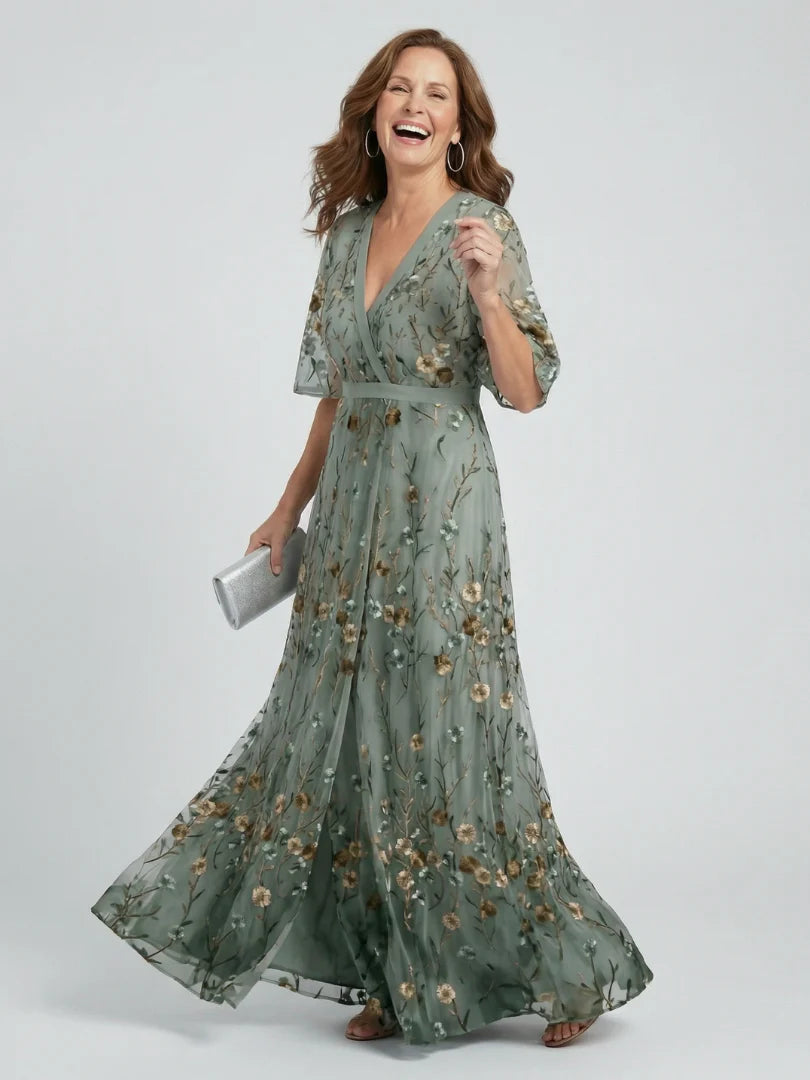 Women's Floral Cotton Maxi Dress | Elegant Boho Summer Dress in Plus Size 3