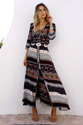 Women's Floral Print Maxi Dress | Elegant Black Summer Dress for Weddings 0