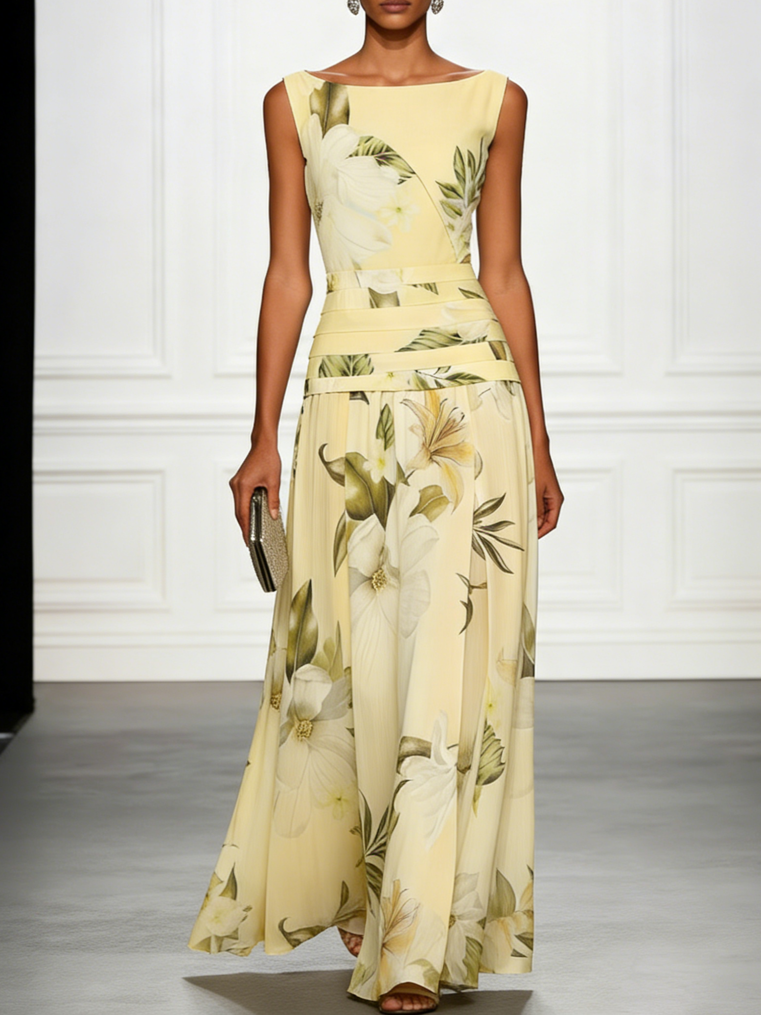Women's Floral Print Maxi Dress | Elegant Sleeveless Summer Dress 10