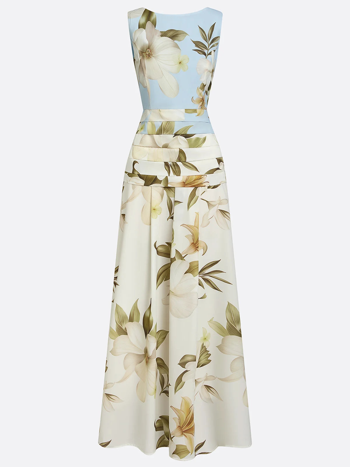 Women's Floral Print Maxi Dress | Elegant Sleeveless Summer Dress 3