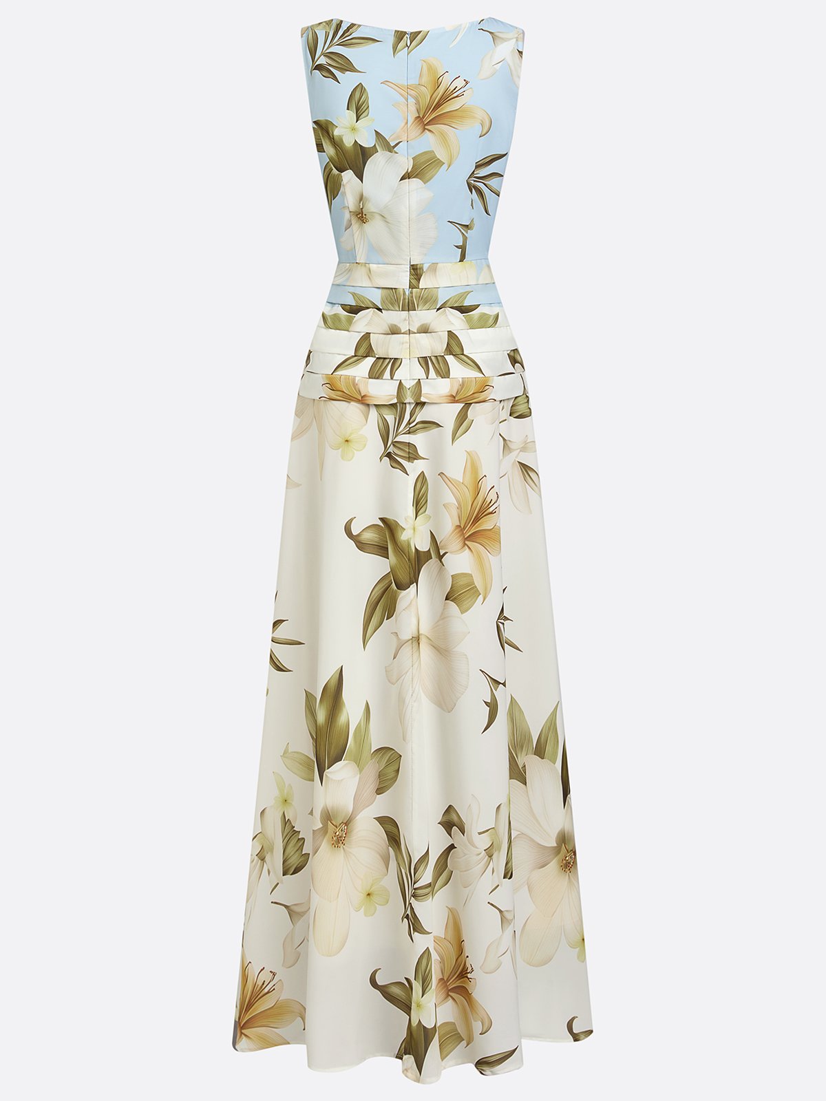 Women's Floral Print Maxi Dress | Elegant Sleeveless Summer Dress 4