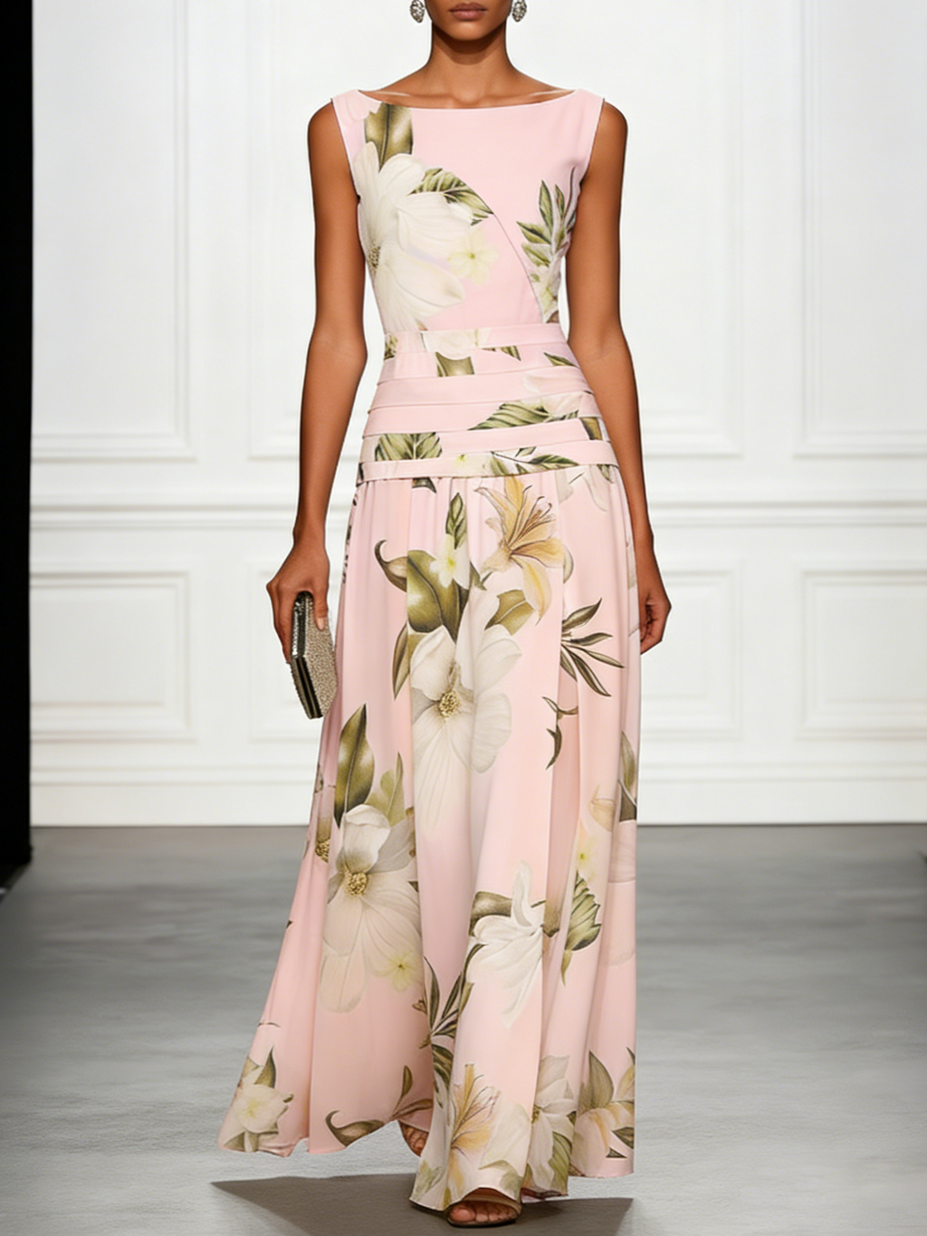 Women's Floral Print Maxi Dress | Elegant Sleeveless Summer Dress 9