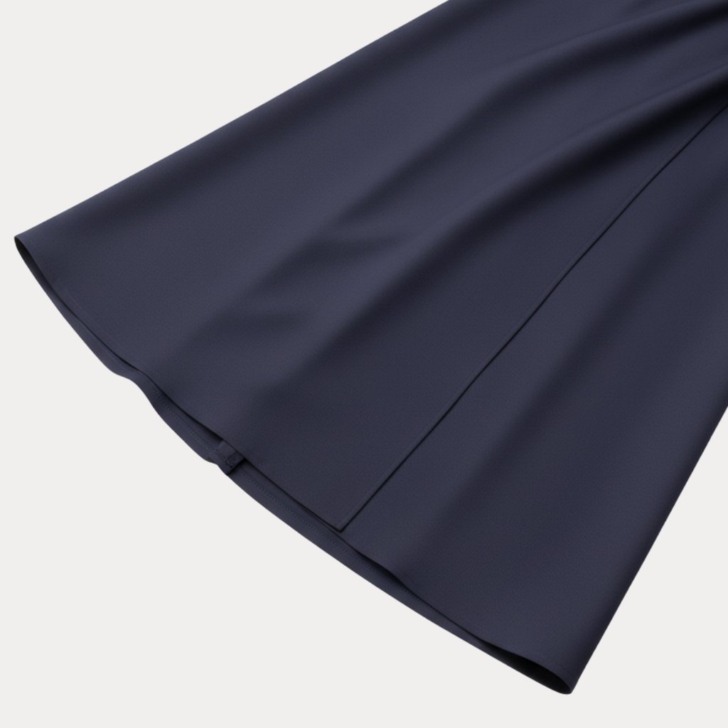 Women's Flowing Fabric Midi Dress | Elegant Wrap Style with Wide Sleeves 6