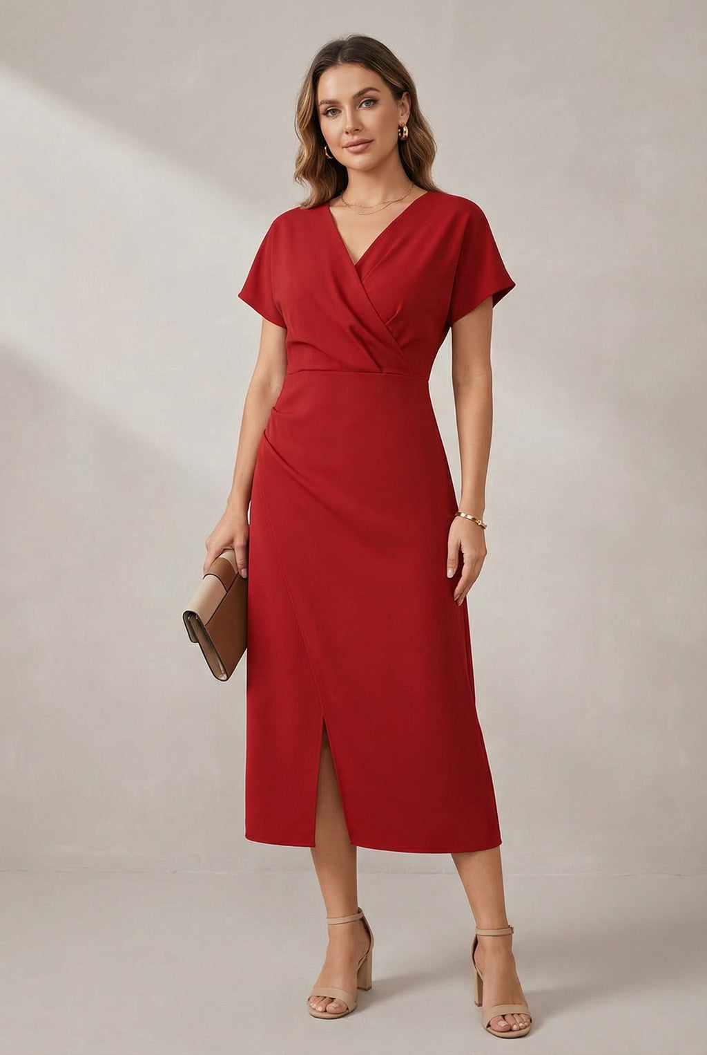 Women's Lightweight Cotton Midi Dress | Flattering Relaxed Fit Summer Dress 0