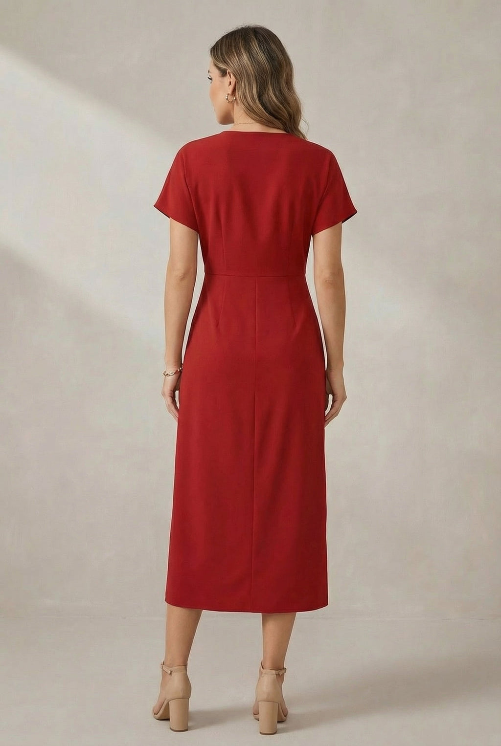 Women's Lightweight Cotton Midi Dress | Flattering Relaxed Fit Summer Dress 1