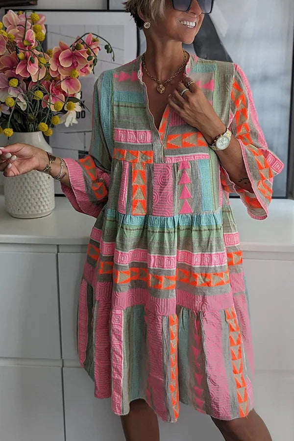 Women's Lightweight Cotton Tiered Midi Dress | Boho Relaxed Fit Summer Dress 2