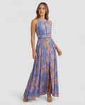 Women's Lightweight Floral Maxi Dress | Breezy Summer Sleeveless Backless Dress 0