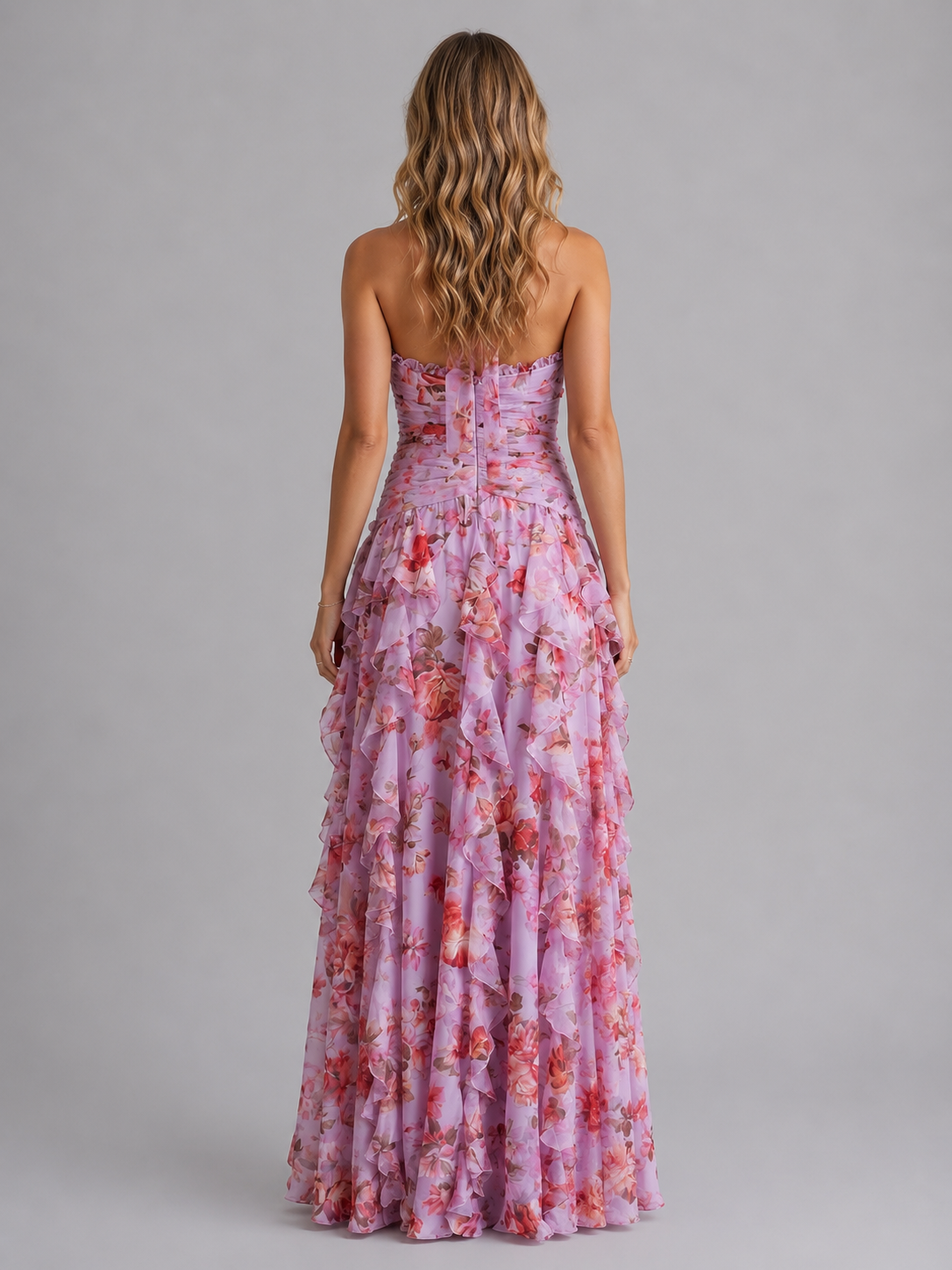 Women's Lightweight Floral Maxi Dress | Elegant Halter Neckline for Formal Summer Events 2