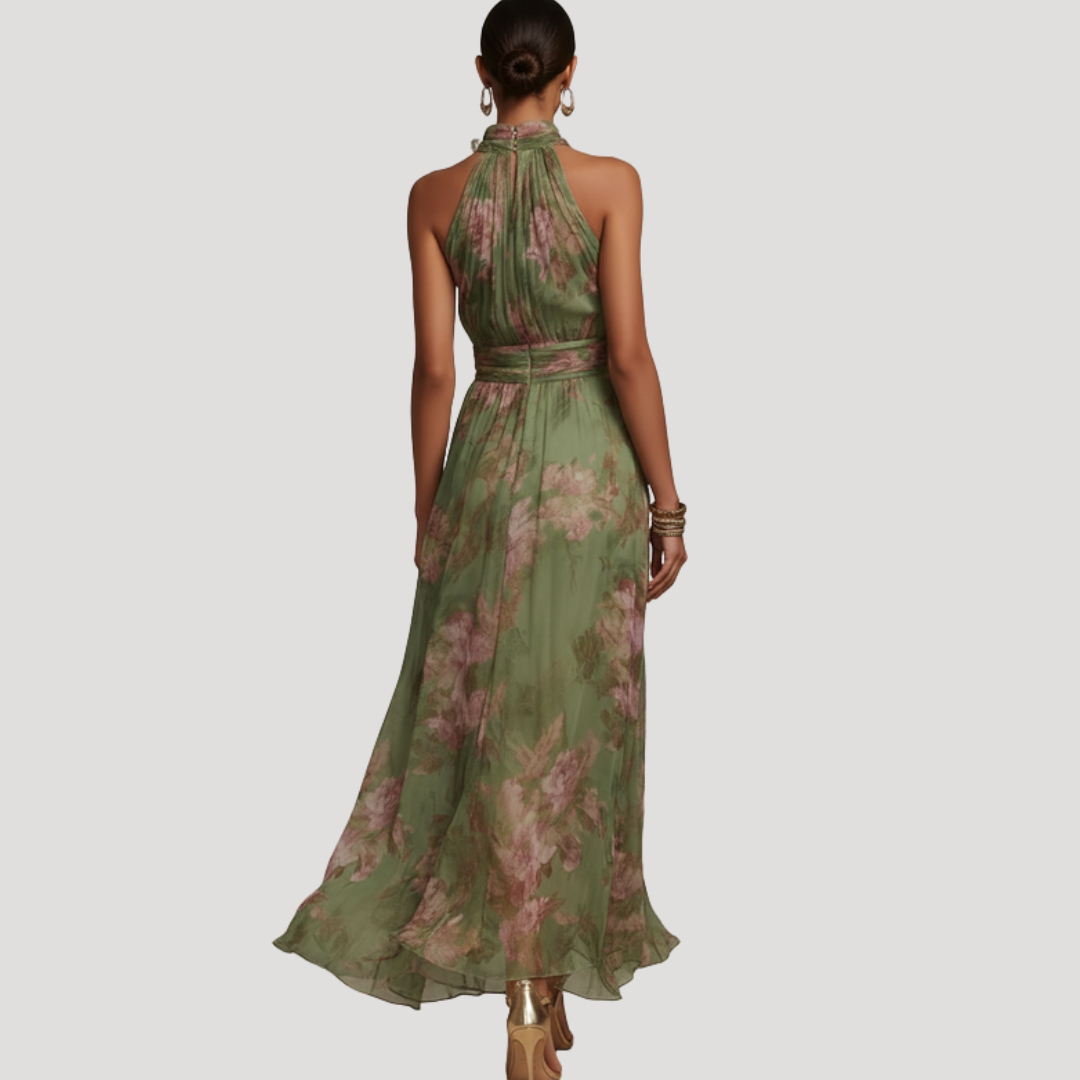 Women's Lightweight Floral Print Maxi Dress | Elegant Summer Dress for Special Occasions 1
