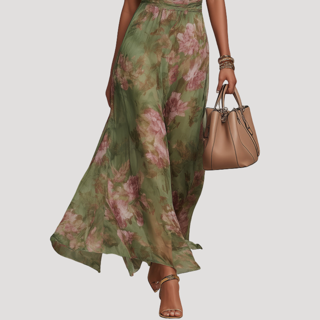 Women's Lightweight Floral Print Maxi Dress | Elegant Summer Dress for Special Occasions 3
