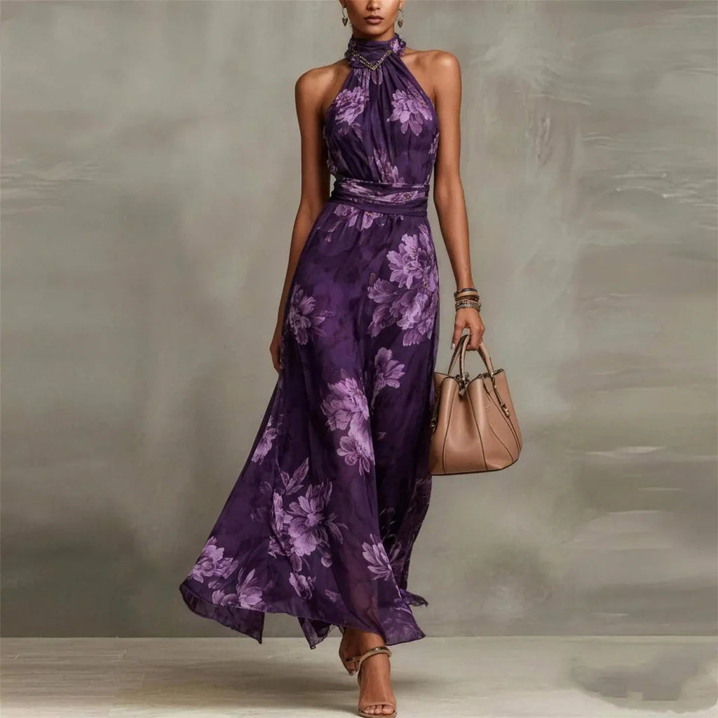 Women's Lightweight Floral Print Maxi Dress | Elegant Summer Dress for Special Occasions 6