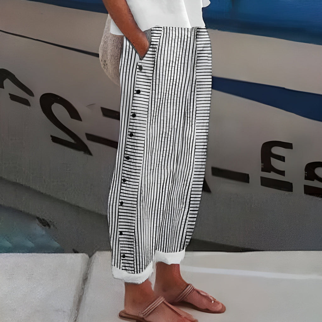 Darlin | Fashion Striped Pants With Side Pockets