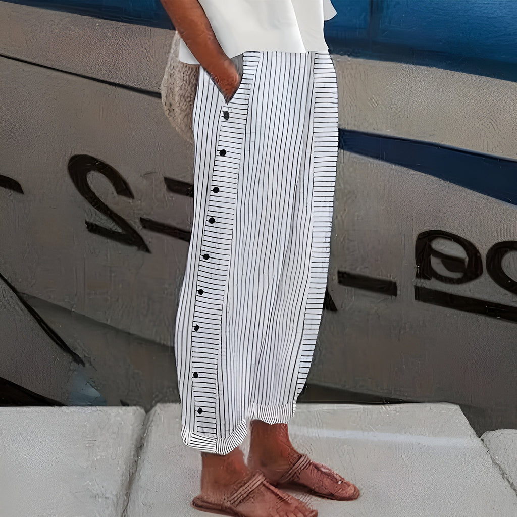 Darlin | Fashion Striped Pants With Side Pockets
